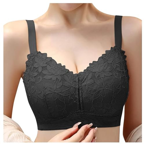 Gel Bra Insert Overlay Modesty Panel Vest Lace Half Bralette Neck Lace Top Bandeau Bra with Adjustable Strap for Women Bra for Small Breasts Free Pumping Bra, Adjustable Breast-Pumps Holding