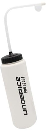 kowaku Sport-Wasserflasche, Fitness-Flasche, Wasserkocher, tragbare Quetschflasche, biegsamer Langer Strohhalm für Outdoor-Sport, Hockey, Radfahren, Weiß