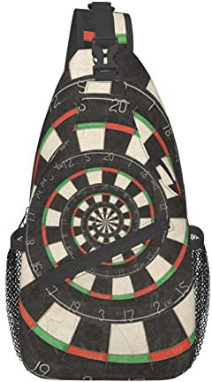 Sling Umhangetasche Spiral Dart Board Droste Dreieck Pack Rucksack Wasserdichtes Umhängetasche Verstellbarem Sling Rucksack Für Arbeit, Männer, Laufen