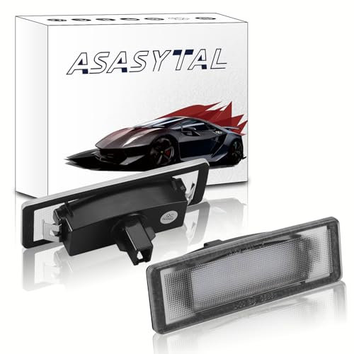 Asasytal LED Number License Plate Lights, Error Free Rear Number Plate Lamps Assembly Replacement, SMDS LED 6000K Bright White Compatible with Kia Sportage Cadenza Premium K2/K3/K5 Soul etc.,2 Pcs