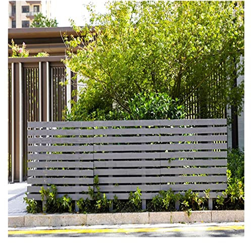 SIMAIT Pflanzenschirm, Gartenzaun aus Holz, DIY-Leitplanke für die Landschaftsgestaltung im Freien, einfach zu steckende dekorative Baumumrandung für Blumenbeet, Gehweg, Rasen, grau, 100 x 80 cm