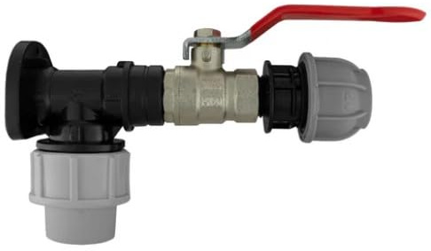 Wall Flange Kit 20mm MDPE - Designed for Secure and efficient Connections with 20mm MDPE Pipes Suitable for Gardening, Backyard, Around The House, Farmhouse (Lever Valve & 20mm MDPE Outlet)