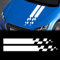 LHMM 2 Stück Auto Karosserie Aufkleber, für Jeep Grand Cherokee Wrangler Sahara Altitude Summit Auto Racing Karosserie Seitenschweller Aufkleber Seitenstreifen Dekoration, J White Hood Sticker