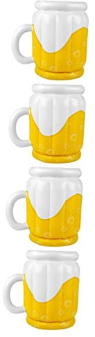 TOPBATHY 4 Pezzi PVC Wine Cooler Boccale di Birra Gonfiabile Piccole Tazze di Birra Piscina Party Cooler