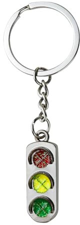 AfitLulu Schlüsselringe Kreatives Rad Schlüsselanhänger Ampel Schlüsselring für Frauen und Männer, Tragbar Autoschlüsselanhänger Personalisierte Keychain Anhänger für Rucksack (Ampel)