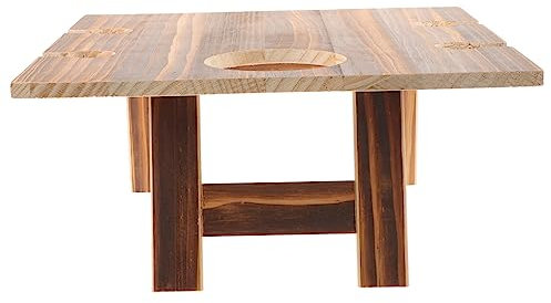 Milisten Tragbarer Faltbarer Holz-weintisch Outdoor Picknicktisch Weinständer Klappbar Kompakt Für Camping Strand Garten Und Hauswarming Geschenk