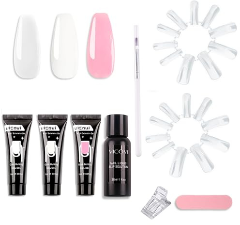 GZSYY Gel Nägel Set Acrylgel für Nägel Nail Extension Gel mit Slip Solution Nagelverlängerung