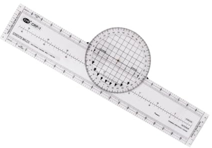 Allayu Accessori indispensabili per studenti con regolo calcolatore aeronautico con plotter azimutale rotante a 360°, leggero e resistente all'usura. Righello per ingegneria con Per scala rotante.