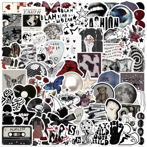 100 STÜCK Y2K Aufkleber Pack - Wasserdichte Vinyl Aufkleber für Laptop, Trinkflasche, Skateboard | Downtown Graffiti Design, Coole Sticker für Jugendliche & Erwachsene (y2k Aufkleber)
