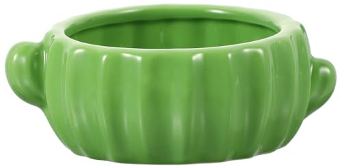 NESTINGHO Hamster Food Bowl Ceramic Cactus Shape, Easy to Clean Feeding Dish for Hamster and Small Pets, Sturdy Bowl for Food or Water, Cage Accessory