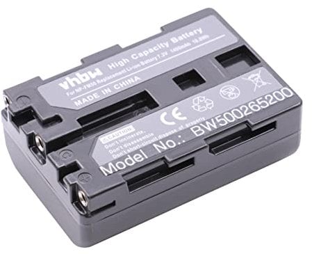 vhbw Replacement Battery compatible with Sony DCR-DVD Serie DCR-DVD201, DCR-DVD300, DCR-DVD91 Videocamera (1400mAh, 7.4V, Li-Ion)
