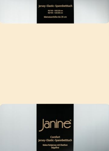Janine Spannbettlaken ELASTIC 5002, Gr. 200x200 cm, Fb. 27 leinen, Elastic-Jersey