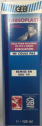 GEB 504520 Gebsoplast Colle pression évacuation pour raccords en PVC rigide spéciale eau potable Tube 125 ml