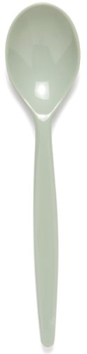 Harfield Antibacterial Polycarbonate 20cm Spoon Grey Green (Pack of 10)