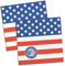 16 Servietten * USA / AMERIKA * für Party und Geburtstag von FOLAT // Mottoparty Geburtstag Feier Fete Set Papierservietten Napkins US Stars and Stripes