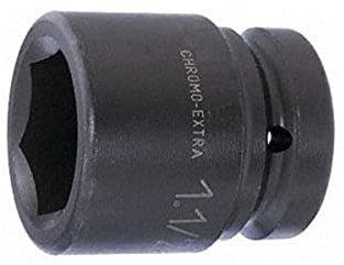 Bahco 1 in, 1-1/4 in Sechskant Schlag-Steckschlüssel lang Legierungsstahl, 62 mm