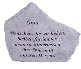 Vidroflor Gedenkstein Oma... aus Steinguss 18 x 14 cm Grabschmuck
