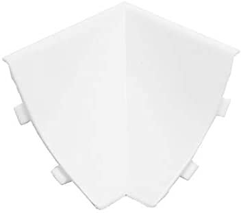 DQ-PP Profilé d'angle intérieur - Arabesques blanches - 23 x 23 mm - En PVC - Pour plan de travail de cuisine - Baguette de finition murale - Baguette de finition - Baguette de table
