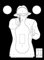 Cible silhouette Police 51x71Cm x10 Blanc/noir