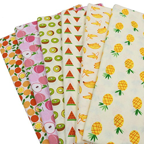 6 stücke 40 cm * 50 cm Früchte gedruckt baumwollgewebe für DIY nähen handwerk, patchwork stoffe, baumwollstoff meter, stoffe patchwork stoff paket