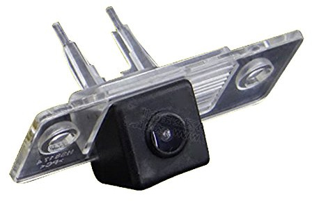 Navinio Rückfahrkamera in Kennzeichenleuchte Einparkhilfe Fahrzeug-spezifische Kamera integriert in Nummernschild Licht für VW Skoda Fabia/Passat B5/Bora/Touareg/Tiguan/Santana Skoda Octavia II RS