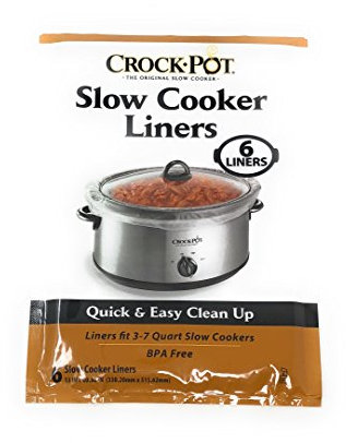 Crock-Pot SLOWCOOKR LINER 6PK - 6 Slow Cooker Liners, 13 x 20.3 - Clear, BPA Free, 6.6L Capacity