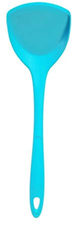 Kochblume Pfannenschaufel | Premium-Silikon & BPA frei| Hitzebeständig | Spülmaschinenfest | 36cm | Farbe: türkis