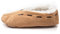 HomeOfSocks Leder Hausschuhe Herren und Damen | Obermaterial 100% Wildleder - Warme Mokassins Hüttenschuhe mit Fleece Innenfutter | Herren Puschen für Warme Füße Beige Gr. 41