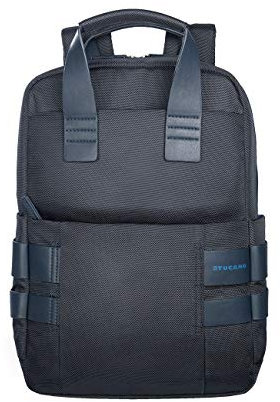 Tucano - Super- Zaino per Laptop 14 e MacBook Pro13, 14 in Materiale Tecnico. Dettagli e Manici in Ecopelle. Il vano Interno è Dotato di Doppia Tasca con Anti-Shock-System per Laptop e Tablet