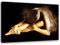 Leinwandbild XXL Sexy Frau Erotik Akt Wandbild Kunst für Schlafzimmer Gelb 120x80 cm