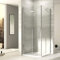 EMKE Duschkabine 80x80 Eckeinstieg Falttür Dusche 180º Klappbar Duschwand Duschtür Duschabtrennung mit Seitenwand 6mm ESG Sicherheitsglas Eckdusche Komplettdusche