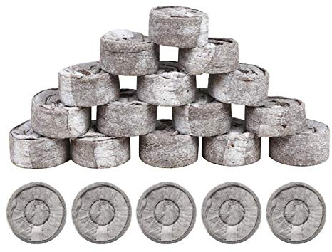 100 pellet di torba da 1,18 pollici di fondo, Jiffy Plant Starter Plugs, terriccio per fiori compresse di noce di cocco, in fibra di torba traspirante per erbe, piante, fiori