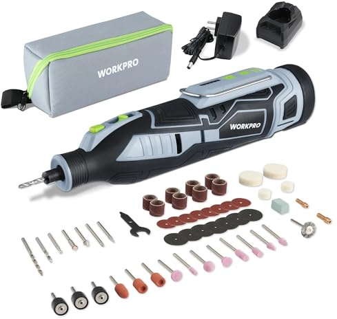 WORKPRO 12V Cordless Rotary Tool Kit for DIY Crafts