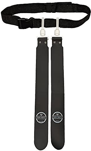 Public Sports Flaggen-Fußballgürtel – 2 Flaggen – 1 Stück, Schwarz, One size fits most