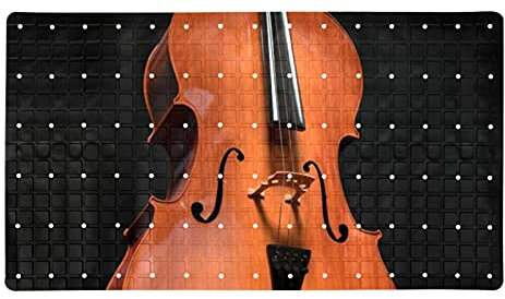 Badewannenmatte Antirutschmatte Baby Badewannenmatte Anti Rutsch mit Saugnäpfen Braun Violoncello Cello Badezimmer Badewannen Massage Dusche Matte
