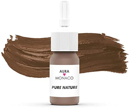 AURA Monaco | Microblading & PMU Farbe – REACH-konformes Premium PMU Pigment für Powder Brows, Microblading & alle PMU-Techniken, 3 ml Hygienefläschchen, Made in Germany (Pure Nature)