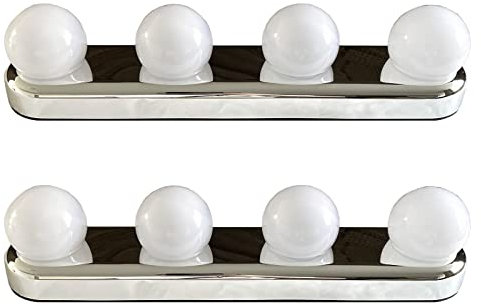 HAC24 2er Set LED Spiegelleuchte mit Saugnäpfe Batteriebetrieben Schminklicht Spiegel Kosmetik Make Up Leuchte Lampe Spiegellampe