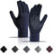 Winter Warme Handschuhe, Touchscreen Handschuh Thermo Handschuhe, Anti-Rutsch Liner Winterhandschuhe Fingerhandschuhe Sporthandschuhe mit Elastischen Bündchen für Laufen, Fahren, Radfahren (Blau)