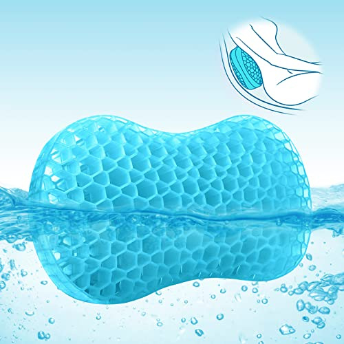 Sunlit Bath Jello Gel Badewannenkissen, Lendenkissen für Badewanne, Rückenstützkissen, Gelkissen mit rutschfesten Saugnäpfen für Lendenwirbelsäule, Rückenstützung, passend für gebogene oder gerade