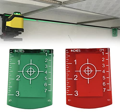 RANRAO 2Pcs Laser-Zielscheibe, Magnetische Laserzielplatte, Laser Zielscheibe Karte für Laser-Instrumente 10 x 7 cm für grün-rote Lasergeräte für eine Verbesserung der Laser-Sichtbarkeit