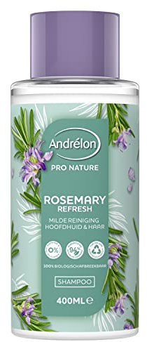 Andrélon Pro Nature Rosemary Refresh Shampoo, zur milden Reinigung von Kopfhaut und Haaren - 400 ml