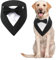MHaustlie Hunde Smoking Bandana,Kopftücher für Hunde,Haustier Dreieck Schal,Formale Hochzeit Party Hundehalstuch,Verstellbar Krawatte Haustier Anzug Fliege Bandana für Hochzeit Geburtstag(M,Schwarz)
