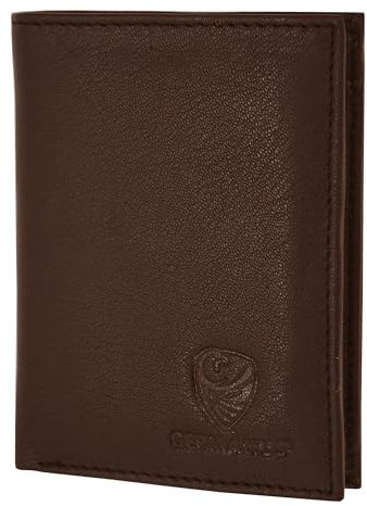 GERMANUS Geldbörse Lars der Klassiker aus Leder (Dunkelbraun)