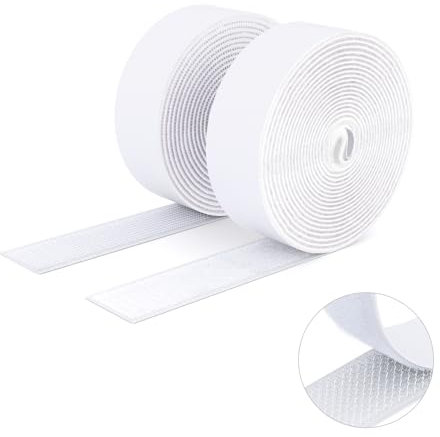 SUTOUG Nastro autoadesivo extra forte - 30 mm× 3 m Nastro autoadesivo a strappo e gancio Nastro biadesivo per interni ed esterni - biadesivo - Bianco