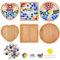 WEBEEDY 3 Set DIY Regenbogen-Mosaik-Untersetzer-Set Gebeizte Mosaikglasstücke DIY-Glasmosaikfliesen Zum Basteln Dekorieren Sie Ihren Eigenen Herz-Blumen- Und Regenbogen-Design-Untersetzer
