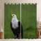 GrüNe WäLder Vorhänge Wohnzimmer Vorhang Blickdicht, Thermovorhang Seeadler Verdunklungsvorhänge Ösenvorhang Super Weich Schallschutz Vorhang für Schlafzimmer 2er Set 260x140cm (HxB)