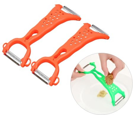 Mikinona 3piezas Pelador Multifuncional De Con Mango Antideslizante Aleatorios Para Pelar Cortar y