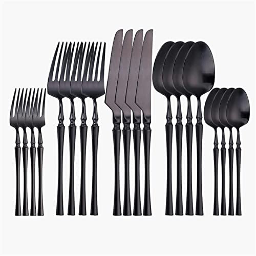 Pièces, vaisselle. Ensembles de couverts Fourchette Cuillère Couteau Ensemble de vaisselle Ensemble de couverts de cuisine en acier inoxydable Couverts en or rose Coffret Cuillère à thé Vaisselle 20 p