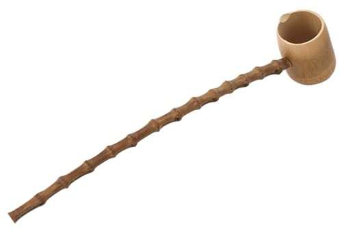 Bambou La louche, louche en bois 16,5 pouces d'eau bamboue avec une longue poignée orientale de type oriental à la cuillère en bois surfaces lisses en bambou adapté à la service de thé ou d'arrosage