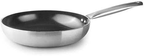 LACOR Garinox - 14828 - Vukan Antihaftpfanne, Aluminiumpfanne, PPG Fusion Pro Keramik Antihaftbeschichtung, Edelstahlgriff, Maximale Haltbarkeit, PFAS-frei, Backofenfest, Ø28 cm